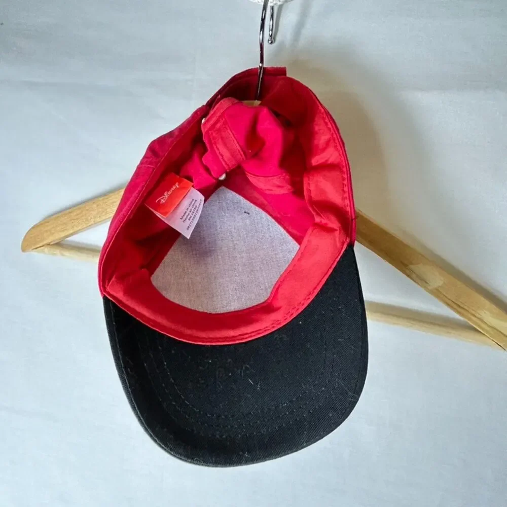 Disney Mickey Mouse Unisex Youth Black Red Plush Ears Adjustable Baseball Cap